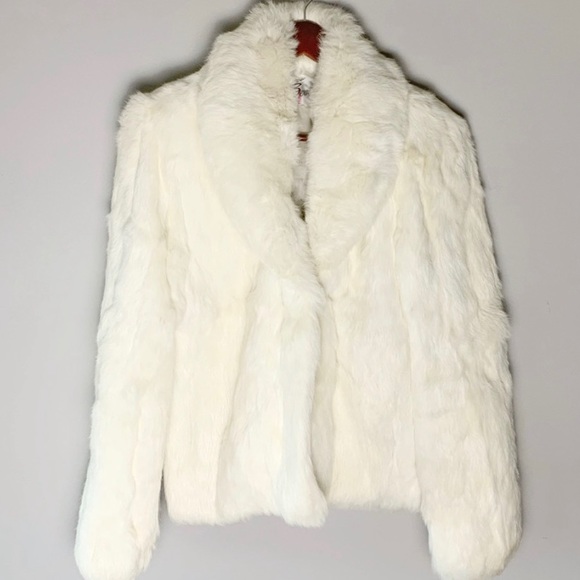 White Rabbit Fur Coat - Picture 4 of 5